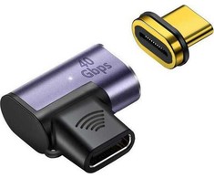 Adapteris USB MicroConnect USB-C - USB-C Sidabrinė (MC-USB4CCMF-MAGNETIC)