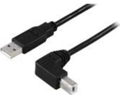 USB kabelis MicroConnect USB-A - USB-B 10 m, juodas (USBAB2ANGLE10)