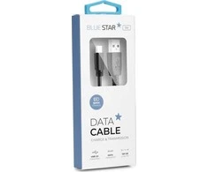 USB A į Micro USB laidas Blue Star Lite 3A 1,2 m juodas
