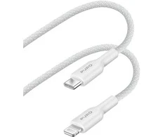 Puro Elektrik Puro Fabrik USB-C – žaibo laidas su MFI 1,2 m – baltas
