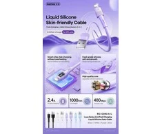 CABLE REMAX LEYA SERIES RC-C093 2,4A USB/LIGHTNING Juodas