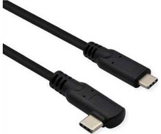 USB kabelis Roline USB-C - USB-C 1 m juodas (11.02.9075)