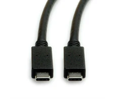 USB kabelis Roline USB-C - USB-C 0,5 m juodas (11.02.9056)