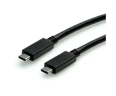 USB kabelis Roline USB-C - USB-C 1 m juodas (11.02.9057)