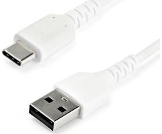 USB kabelis StarTech USB-A - USB-C 1 m Baltas (RUSB2AC1MW)
