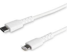 USB kabelis StarTech USB-C - Žaibas 1 m Baltas (RUSBCLTMM1MW)