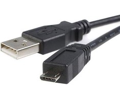 USB kabelis StarTech USB-A - mikroUSB 1 m Juoda (USBHUB1M)