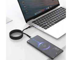„Swissten“ magnetinis USB-C duomenų kabelis, savaime apsisukantis 60 W 1 m