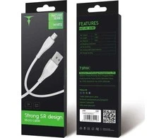 CABLE T-PHOX NATURE MICRO USB Baltas 1.2M 3A