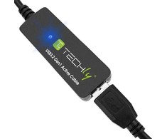Techly ICUR30100G USB kabelis USB 3.2 Gen 1 (3.1 Gen 1) 10 m USB A Juoda