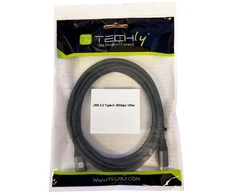 USB kabelis Techly USB-C - USB-C 2 m juodas (TLY_622403)