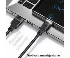 USAMS kabelis USB-C 6A 1.2m Port Ekranas greitojo įkrovimo Lithe serijos violetinės spalvos SJ568USB03 (US-SJ568)