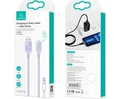 USAMS Lightning kabelis 2.4A 1.2m greito įkrovimo Lithe Series violetinis SJ565USB03 (US-SJ565)