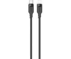 USAMS kabelis USB-C į Lightning 20W 1.2m PD greitojo įkrovimo Lithe Series juodos spalvos SJ566USB01 (US-SJ566)