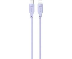 USAMS laidas USB-C į Lightning 20W 1.2m PD greitas įkrovimas Lithe Series violetinis SJ566USB03 (US-SJ566)