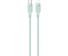 USAMS kabelis USB-C į Lightning 20W 1.2m PD greitas įkrovimas Lithe Series žalias SJ566USB04 (US-SJ566)