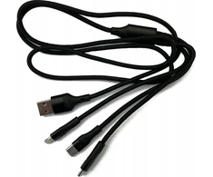 USB kabelis USB-C - microUSB 1,2 m, juodas (N939B)