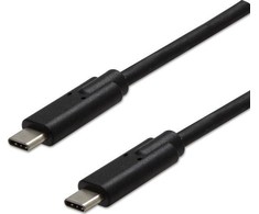 Neutralle USB kabelis (3.2 gen 2), USB C (M) - USB C (M), 1m, 10 Gb/s, 5V/3A, juoda, EOL