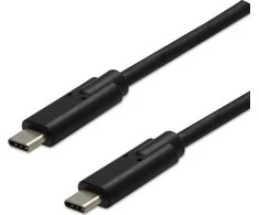 Neutralle USB kabelis (3.2 gen 2), USB C (M) - USB C (M), 1m, 10 Gb/s, 5V/3A, juoda, EOL