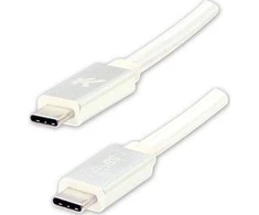 USB kabelis Logo USB-C - USB-C 1 m Balta