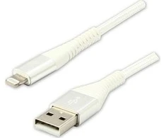 USB kabelis Logo USB-A - Žaibas 2 m Balta