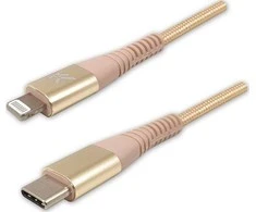 USB kabelis Logo USB- C - Žaibas 2 m aukso