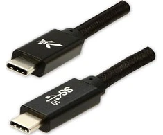 USB kabelis Logo USB-C - USB-C 1 m Juodas
