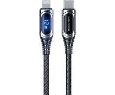 „WEKOME WDC-167 Sakin“ serijos USB-C į žaibiškai greitą įkrovimą PD 20W jungiamasis laidas 1 m, tamsintuvas