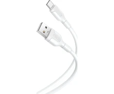 USB laidas į USB-C XO NB212 2.1A 1m (baltas)
