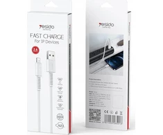 USB kabelis Yesido Kabelis CA120 18W USB-C 1m PVC 2A BALTA