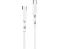 USB kabelis Yesido USB-C - USB-C 1 m, baltas
