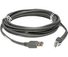USB kabelis Zebra Zebra USB kabelis: A serijos USB kabelis 4,5 m USB A pilkas