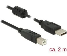 USB kabelis Delock USB-A - USB-B 2 m juoda (84897)