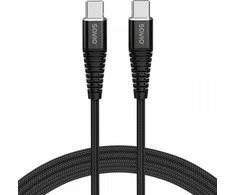 USB Kabelis - SAVIO CL-160 2m USB 2.0 C to C 480 Mbit/s 2.1 A Juodas
