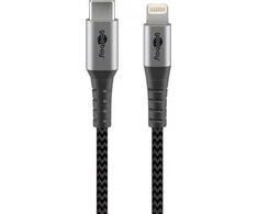 Goobay Lightning USB-C įkrovimo ir sinchronizavimo laidas, 0,5 m