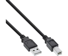 USB kabelis InLine USB-A - USB-B 2 m juodas