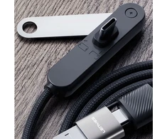 USB laidas Lenyes USB-A + USB-C - USB-C 1,2 m Juodai sidabrinis