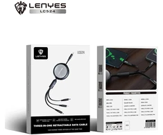 USB laidas Lenyes USB-C - 2x USB-C + Lightning 1,2 m Pilkas