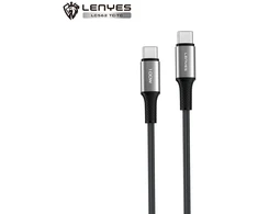 USB laidas Lenyes USB-C - USB-C 2 m Juodai sidabrinis