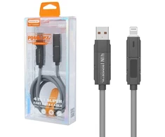 USB laidas Somostel laidas 4w1 USB / Typ-C - Lightning / Typ-C 3.1A 60W QC PD pilkas SMS-BJ14 (35543)