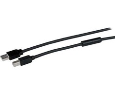 USB kabelis StarTech USB-A - USB-B 15 m Juodas (USB2HAB50AC)
