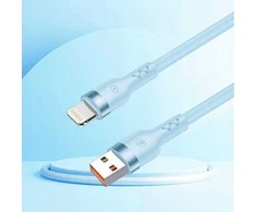 T-PHOX KABELIS BOLD USB/LIGHTNING 3A DANGAUS MĖLYNOS SPALVOS