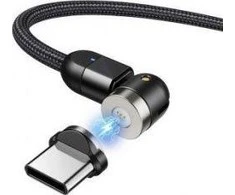 Maclean Magnetinis USB C laidas 3in1 1m kampu MCE474