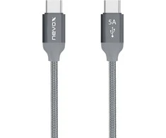 USB kabelis Nevox USB-C - USB-C 2 m Pilkas (1654)