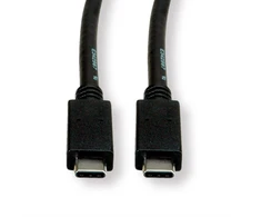 USB Roline USB-C - USB-C kabelis 1 m, juodas (11.44.9056)