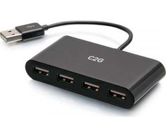 USB ŠAKOTUVAS C2G C2G 4 prievadų USB-A šakotuvas - Šakotukas - 4 x USB 2.0 - Stalinis