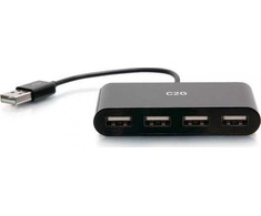 USB ŠAKOTUVAS C2G C2G 4 prievadų USB-A šakotuvas - Šakotukas - 4 x USB 2.0 - Stalinis