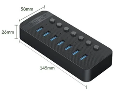 Orico CT2U3-7AB USB Hub 7x USB-A 3.2 Gen1 (CT2U3-7AB-EU-BK-BP)