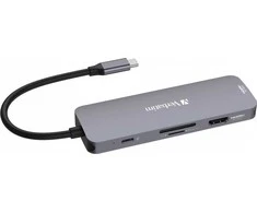 USB ŠAKOTUVAS Verbatim 32151 1x SD 1x USB-C PD 1x Micro SD 2x HDMI + 3x USB-A 3.2 Gen1 (32151)