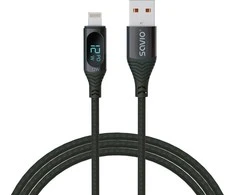 USB kabelis Savio USB-A - Žaibas 1 m juodasis (SAVKABELCL- 173)